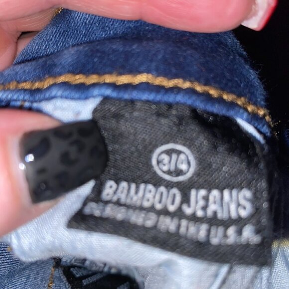NWOT Bamboo Ripped Designer Jeans Made in the USA Inseam is 28" - Picture 10 of 16